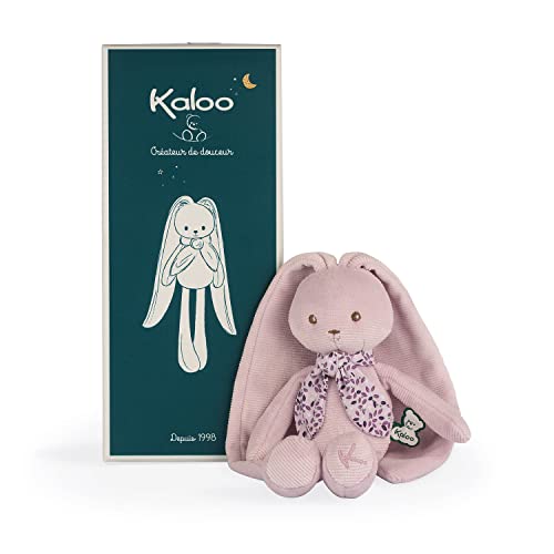 KALOO - Lapinoo - Pantin Lapin - Baby Plüsch Jersey und Strick - 25 cm - Farbe Rosa - Sehr weiches Material - Geschenkbox - Ab Geburt, K969940 von KALOO