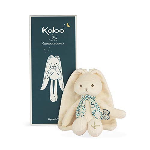 KALOO - Lapinoo - Pantin Lapin - Baby Plüsch Jersey und Strick - 25 cm - Farbe Creme - Sehr weiches Material - Geschenkbox - Ab Geburt, K969942 von KALOO
