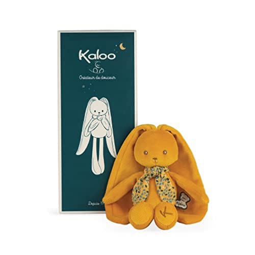 KALOO - Lapinoo - Pantin Lapin - Baby Plüsch Jersey und Strick - 25 cm - Farbe Ocker - Sehr weiches Material - Geschenkbox - Ab Geburt, K969943 von KALOO