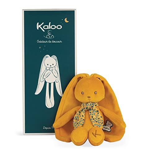 KALOO - Lapinoo - Pantin Lapin - Baby Plüsch Jersey und Strick - 25 cm - Farbe Ocker - Sehr weiches Material - Geschenkbox - Ab Geburt, K969943 von KALOO