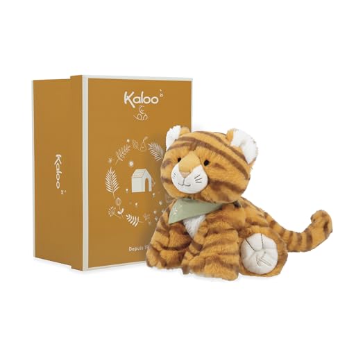 KALOO - Les Amis - Baby-Plüschtier Papaye die Tigerin - 17 cm - Sehr weiches Material - Geschenkbox - Ab Geburt, K224003 von KALOO