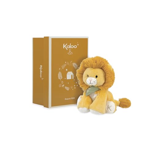 Kaloo - Les Amis - Baby Plüschtier Nougat der Löwe - 13 cm - Sehr weiches Material - Geschenkbox - Ab Geburt, K224001, Yellow von KALOO