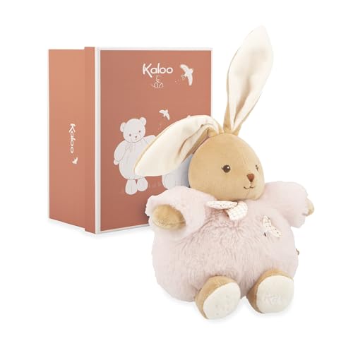 KALOO - Schmusetuch Kaninchen Rosa 17cm - Ultraweiches und Flauschiges Plüschtier für Babys - Zärtlicher Begleiter ab der Geburt - Ideale Größe für kleine Hände - Geschenk zur Geburt - K214017 von KALOO