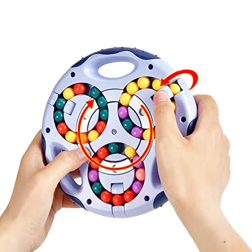 KAMINRUN Magic Bean Cube, Rotating Cube, Sensory Toy, Stress Relief Toy, Creative Educational Toy for Children, Adults (Blue) von KAMINRUN