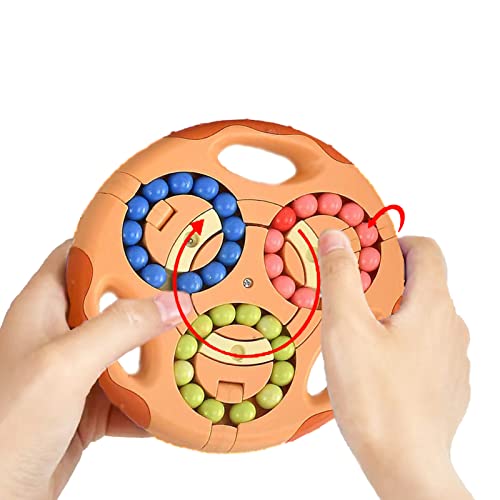KAMINRUN Rotating Magic Bean,IQ Game Cube Toy, Patience Games Magic Bean, Magic Bean Rotating Cube Toys, Cube Magic Bean, Creative Decompression Fidget Toy for Adults and Children.(Orange) von KAMINRUN