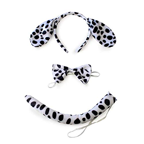 KAMONDA Haarreifen, süße Tiere Cosplay Kostüm Sets Kinder Erwachsene Große Dalmatiner Spotty Hundeohren Stirnband Plüsch Schwanz Fliege Halloween Party Favors KAMONDA Haarreifen, süße Tiere Cosplay Kostüm Sets Kinder Erwachsene Große Dalmatiner Spotty Hundeohren Stirnband Plüsch Schwanz Fliege Halloween Party Favors von KAMONDA