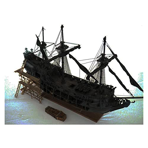 KANDUO For:Modellschiff Black Pearl Segelboot Holzmodellbausatz, Selbstgemachte Bastelornamente Sammeldekorationen von KANDUO