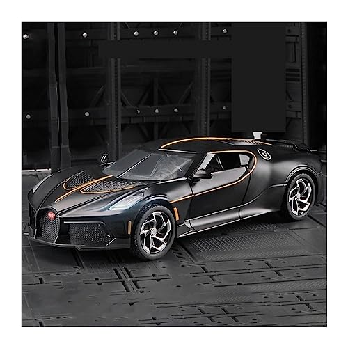 KANDUO for:Druckgussautomobile Für: Bugatti Lavoiturenoire Black Dragon Supercar 1:24 Legierung Auto Metall Modellauto Sound Und Licht Sammeldekorationen (Size : A) von KANDUO