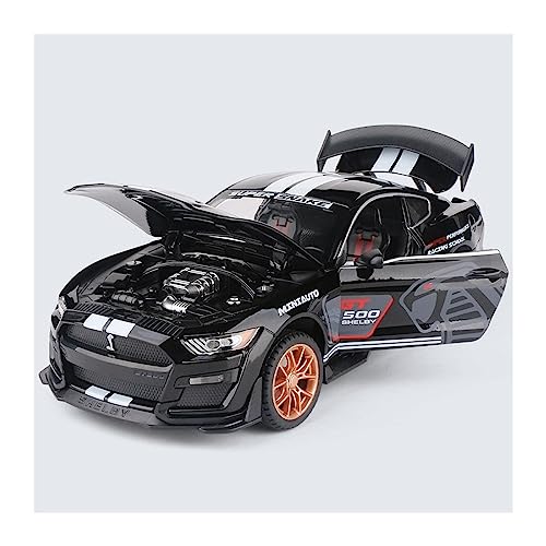 for:Druckgussautomobile Für: Ford Mustang Shelby GT500 Legierung Sportwagen 1/24 Metallmodell Simulation Sound Und Licht Sammeldekorationen (Size : A) von KANDUO