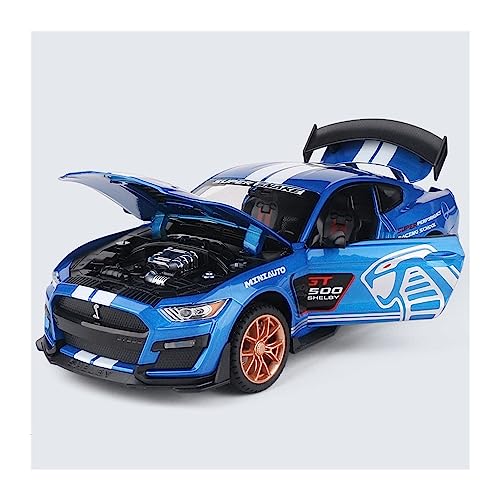 for:Druckgussautomobile Für: Ford Mustang Shelby GT500 Legierung Sportwagen 1/24 Metallmodell Simulation Sound Und Licht Sammeldekorationen (Size : B) von KANDUO