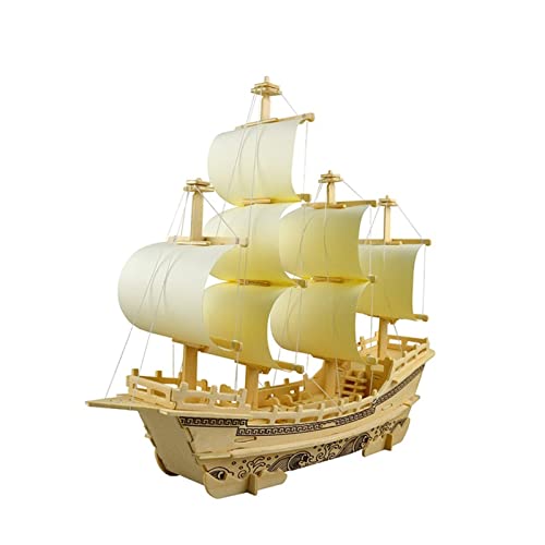 for:Modellschiff Handmontiertes 3D-Puzzle-Architekturmodell Aus Holz Dekorative Sammlungen von KANDUO