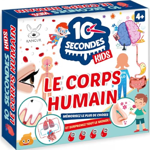 10 Secondes Kids – Jeu Educatif Corps Humain Enfant 4+ – Cartes Mémoire et Observation – Apprentissage Anatomie – Jeu Rapide Famille | 48 Cartes 10 Secondes Kids – Jeu Educatif Corps Humain Enfant 4+ – Cartes Mémoire et Observation – Apprentissage Anatomie – Jeu Rapide Famille | 48 Cartes von KANGUR
