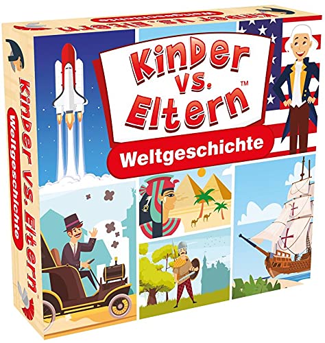 Quizspiel für Kinder Brettspiel Familienquiz Weltgeschichte Viele interessante Fakten | Kinder Contra Eltern | Alter 7+ von KANGUR