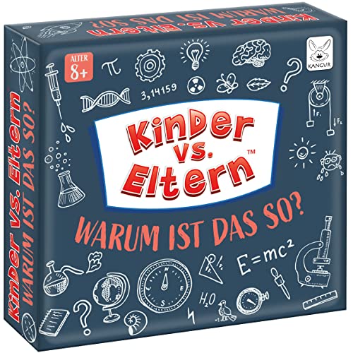 Brettspiele Familienspiele Quiz Kinder Spiel des Wissens Interessantes Quiz für Kinder Party Spiel Karten Spiel | Kinder vs Eltern Warum ist das so? | Alter 8+ von KANGUR