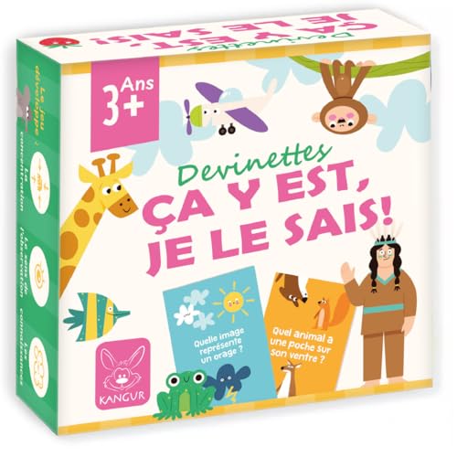 Ça y est, je le SAIS ! – Devinettes Visuelles 3+ – Jeu Educatif Enfant – Cartes Questions Réponses – Observation Langage Logique – Jeu Famille | 36 Cartes – 72 Questions Ça y est, je le SAIS ! – Devinettes Visuelles 3+ – Jeu Educatif Enfant – Cartes Questions Réponses – Observation Langage Logique – Jeu Famille | 36 Cartes – 72 Questions von KANGUR
