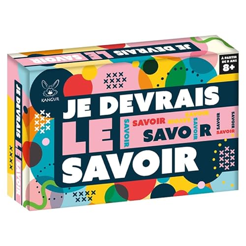 Gesellschaftsspiele Je Devrais Le Savoir Brettspiel Familienspiel für Kinder und Erwachsene, Quiz, Kartenspiel von KANGUR