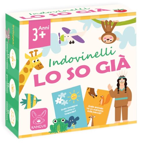 Gioco Educativo Indovinelli Lo So Già per Bambini dai 3 Anni in su Sviluppa Logica Linguaggio e Immaginazione 72 Domande Illustrate Divertente Gioco da Tavolo per Famiglie e Bambini Gioco Educativo Indovinelli Lo So Già per Bambini dai 3 Anni in su Sviluppa Logica Linguaggio e Immaginazione 72 Domande Illustrate Divertente Gioco da Tavolo per Famiglie e Bambini von KANGUR