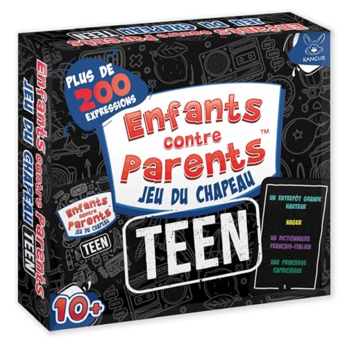 KANGUR Enfants Contre Parents Jeu du Chapeau Teen – Jeu de Cartes Famille et Ados 10+ – Amusant Rapide Soirée Famille et Amis - 54 Cartes et Plus de 200 Expressions KANGUR Enfants Contre Parents Jeu du Chapeau Teen – Jeu de Cartes Famille et Ados 10+ – Amusant Rapide Soirée Famille et Amis - 54 Cartes et Plus de 200 Expressions von KANGUR