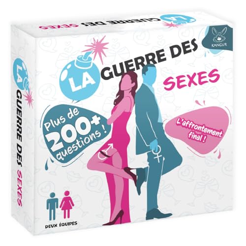 KANGUR La Guerre des Sexes – Jeu de Cartes Amusant Pour Adultes 14+ – 54 Cartes et Plus De 200 Questions – Jeu de Société Humour Couple Famille et Amis von KANGUR