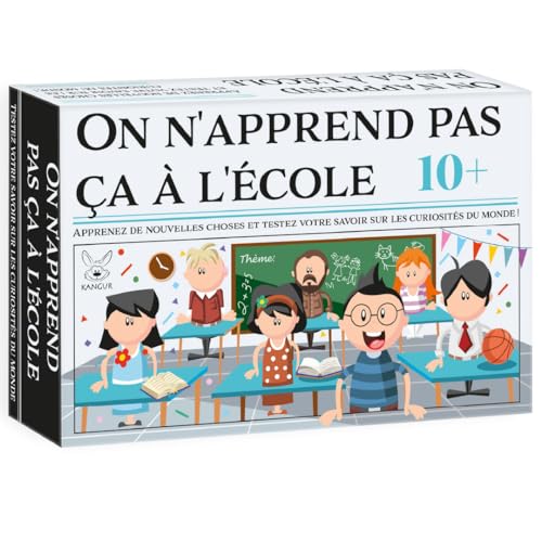 KANGUR On n'Apprend pas ça à l'Ecole – Jeu De Cartes Éducatif Enfant 10+ – Quiz Drôle Famille Et Amis – 216 Questions Surprenantes – Apprendre En S’Amusant KANGUR On n'Apprend pas ça à l'Ecole – Jeu De Cartes Éducatif Enfant 10+ – Quiz Drôle Famille Et Amis – 216 Questions Surprenantes – Apprendre En S’Amusant von KANGUR