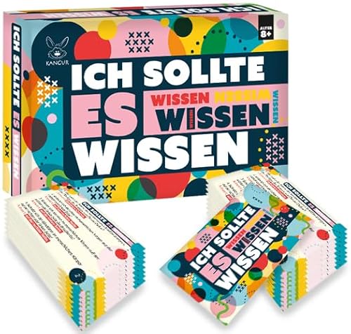 Ich Sollte es Wissen Spiele ab 8 Jahre Kartenspiel Quiz Spiel Kinderspiele Reisespiele Familienspiele Gesellschaftsspiele Spiel des Wissens Lernspiele Spiele für Unterwegs | 54 Karten | 216 Fragen von KANGUR