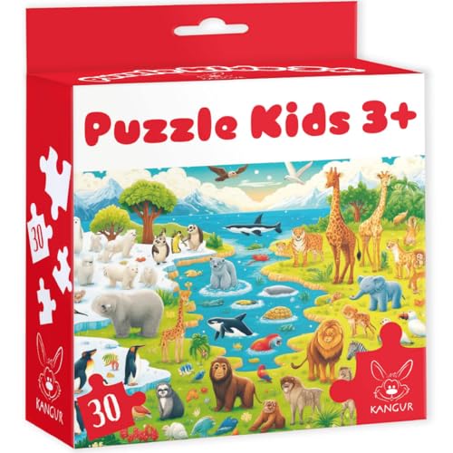 Puzzle Kinder Bauernhof 30 Teile ab 3 Jahren lernspielzeug Tiere Traktor hofleben von KANGUR