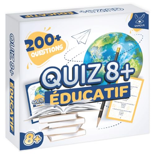 Quiz Éducatif 8+ Jeu de Cartes Avec 200+ Questions Pour Enfants et Famille | Dès 8 Ans | Jeu Ludique et Intellectuel | Idéal Pour École Maison Soirées en Famille ou Entre Amis von KANGUR