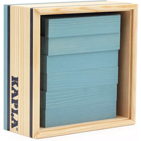 KAPLA C40BC 40er QUADRATE - 40 Holzplättchen, hellblau von KAPLA