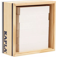 KAPLA C40BL 40er QUADRATE - 40 Holzplättchen, weiss von KAPLA