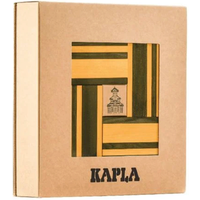 KAPLA CJ 40 Holzbausteine grün/gelb - Buch & Farben Set von KAPLA