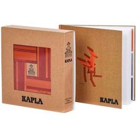 KAPLA KB 40 Holzbausteine rot/orange - Buch & Farben Set von KAPLA