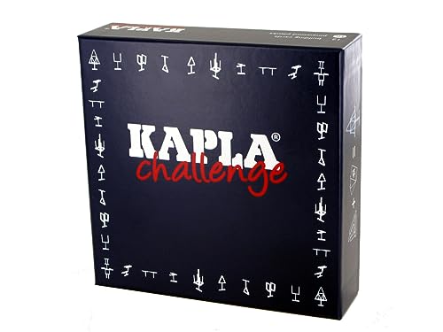 Kapla 8027 Holzplättchen Challenge 16-Teilig mit 12 Spielkarten, 4 Jahre to 12 Jahre, französische Ausgabe von KAPLA