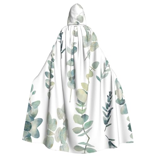 Eukalyptusblätter-Druck, 140 cm Länge, Vampir-Kapuzenumhang, Kapuzenumhang für Halloween, Rollenspiele mit Krawatte Eukalyptusblätter-Druck, 140 cm Länge, Vampir-Kapuzenumhang, Kapuzenumhang für Halloween, Rollenspiele mit Krawatte von KAPPTYY