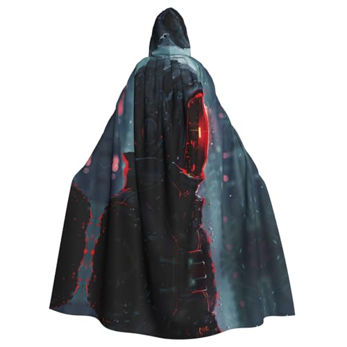 Hacker Era Printing Vampir-Kapuzenumhang für Erwachsene, 140 cm lang, Kapuzenumhang für Halloween, Rollenspiele mit Krawatte von KAPPTYY