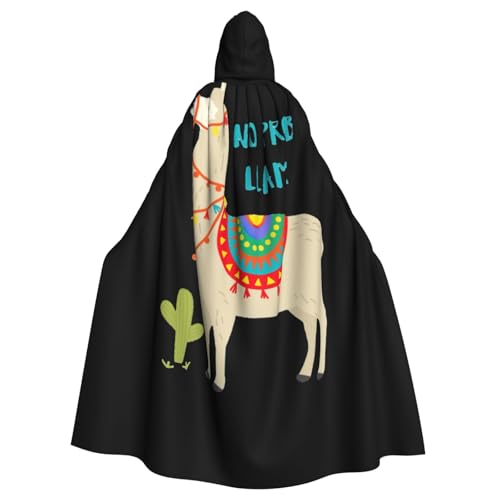 Niedlicher Cartoon-Llama-Kaktus-Druck, 140 cm Länge, Vampir-Kapuzenumhang, Kapuzenumhang für Halloween, Rollenspiele mit Krawatte Niedlicher Cartoon-Llama-Kaktus-Druck, 140 cm Länge, Vampir-Kapuzenumhang, Kapuzenumhang für Halloween, Rollenspiele mit Krawatte von KAPPTYY