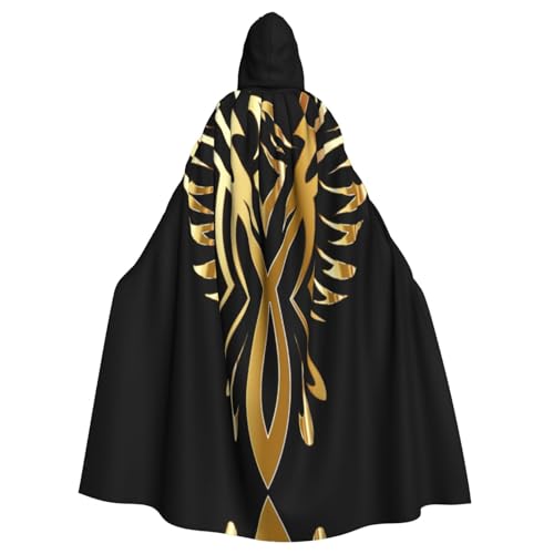 Phoenix Printing Vampir-Kapuzenumhang für Erwachsene, 140 cm lang, Kapuzenumhang für Halloween, Rollenspiele mit Krawatte von KAPPTYY