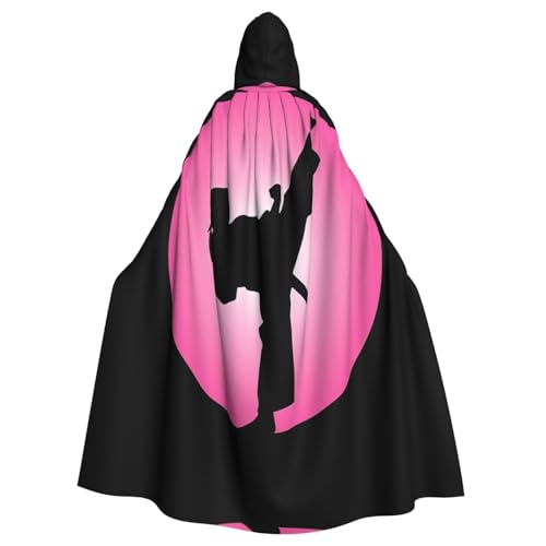 Taekwondo-Design-Druck, 140 cm Länge, Vampir-Kapuzenumhang, Kapuzenumhang für Halloween, Rollenspiele mit Krawatte Taekwondo-Design-Druck, 140 cm Länge, Vampir-Kapuzenumhang, Kapuzenumhang für Halloween, Rollenspiele mit Krawatte von KAPPTYY