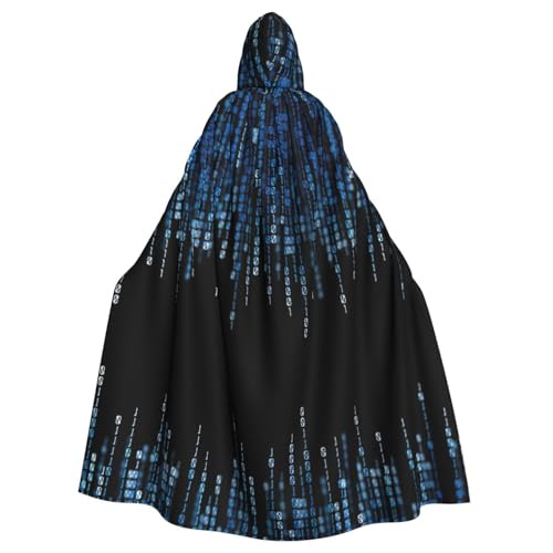 The Blue Binary Printing Vampir-Kapuzenumhang für Erwachsene, 140 cm lang, Kapuzenumhang für Halloween, Rollenspiele mit Krawatte The Blue Binary Printing Vampir-Kapuzenumhang für Erwachsene, 140 cm lang, Kapuzenumhang für Halloween, Rollenspiele mit Krawatte von KAPPTYY