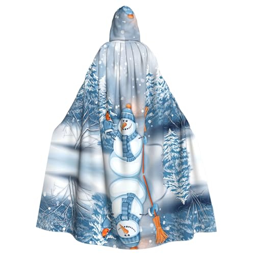 Umhang mit Kapuze für Erwachsene, Motiv: Schneemann, 140 cm lang, Vampir, Kapuzenumhang für Halloween, Rollenspiele mit Krawatte Umhang mit Kapuze für Erwachsene, Motiv: Schneemann, 140 cm lang, Vampir, Kapuzenumhang für Halloween, Rollenspiele mit Krawatte von KAPPTYY