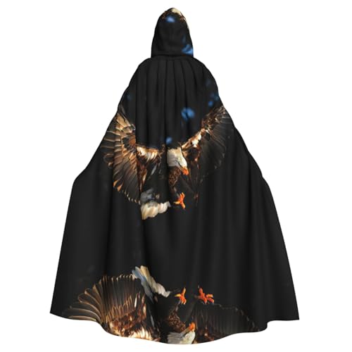 Vampir-Kapuzenumhang für Erwachsene, 3D-Weißkopfseeadler, 140 cm lang, Kapuzenumhang für Halloween, Rollenspiele mit Krawatte Vampir-Kapuzenumhang für Erwachsene, 3D-Weißkopfseeadler, 140 cm lang, Kapuzenumhang für Halloween, Rollenspiele mit Krawatte von KAPPTYY