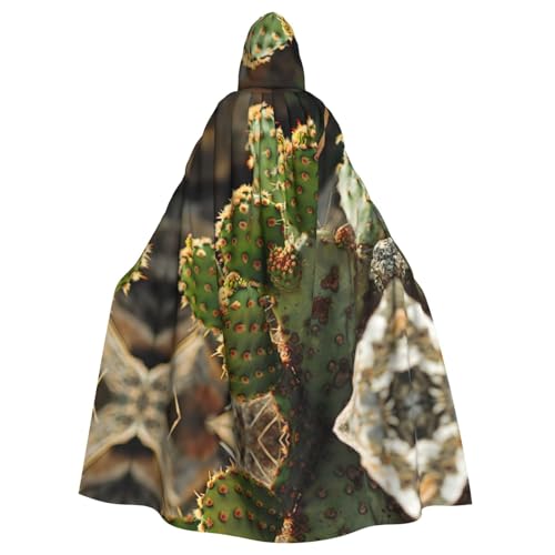 Vampir-Kapuzenumhang für Erwachsene, Kaktusdruck, 140 cm lang, Kapuzenumhang für Halloween, Rollenspiele mit Krawatte Vampir-Kapuzenumhang für Erwachsene, Kaktusdruck, 140 cm lang, Kapuzenumhang für Halloween, Rollenspiele mit Krawatte von KAPPTYY