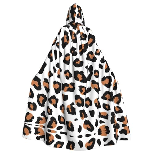 Vampir-Kapuzenumhang für Erwachsene, Leopardenmuster, 140 cm lang, Kapuzenumhang für Halloween, Rollenspiele mit Krawatte Vampir-Kapuzenumhang für Erwachsene, Leopardenmuster, 140 cm lang, Kapuzenumhang für Halloween, Rollenspiele mit Krawatte von KAPPTYY