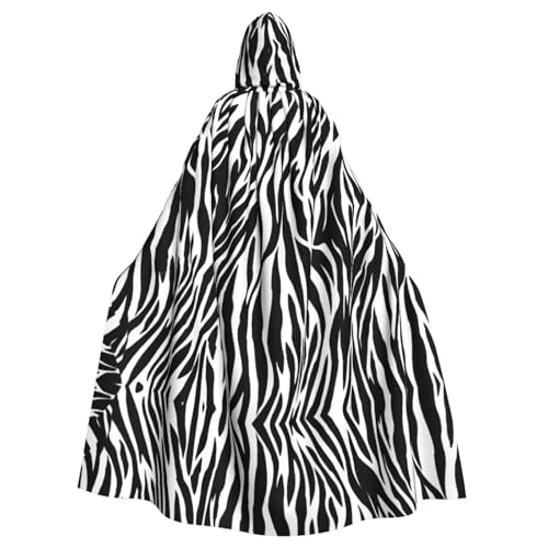 Vampir-Kapuzenumhang für Erwachsene, Zebradruck, 140 cm lang, Kapuzenumhang für Halloween, Rollenspiele mit Krawatte Vampir-Kapuzenumhang für Erwachsene, Zebradruck, 140 cm lang, Kapuzenumhang für Halloween, Rollenspiele mit Krawatte von KAPPTYY