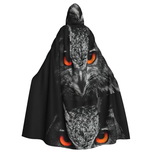 Vampir-Kapuzenumhang mit Eulenaugen, 140 cm Länge, Kapuzenumhang für Halloween, Rollenspiele mit Krawatte Vampir-Kapuzenumhang mit Eulenaugen, 140 cm Länge, Kapuzenumhang für Halloween, Rollenspiele mit Krawatte von KAPPTYY