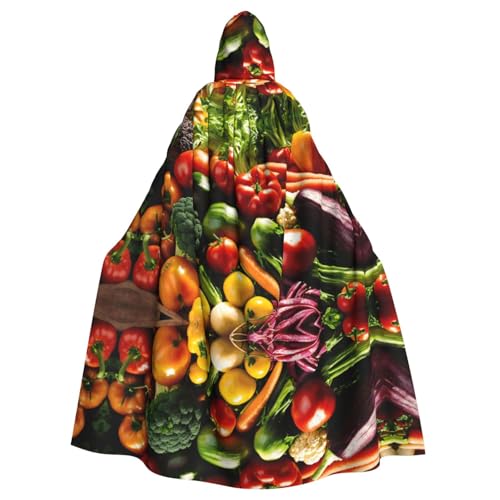 Vampir-Kapuzenumhang mit Gemüse und Früchten, 140 cm Länge, Kapuzenumhang für Halloween, Rollenspiele mit Krawatte Vampir-Kapuzenumhang mit Gemüse und Früchten, 140 cm Länge, Kapuzenumhang für Halloween, Rollenspiele mit Krawatte von KAPPTYY