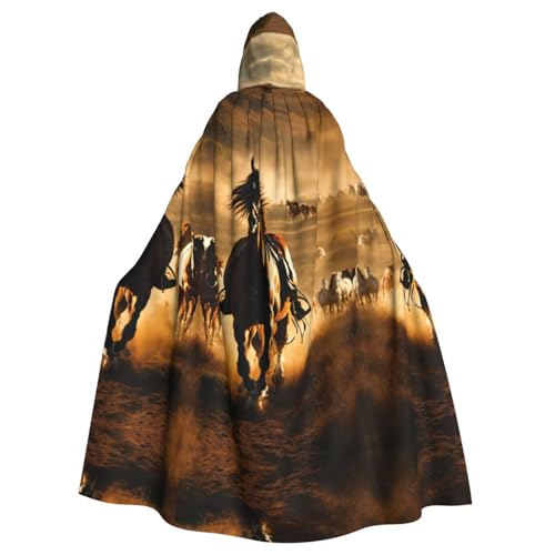 Vampir-Kapuzenumhang mit Pferdestreifenmuster, 140 cm lang, Kapuzenumhang für Halloween, Rollenspiele mit Krawatte Vampir-Kapuzenumhang mit Pferdestreifenmuster, 140 cm lang, Kapuzenumhang für Halloween, Rollenspiele mit Krawatte von KAPPTYY