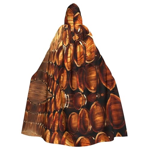 Weinkorkdruck, 140 cm Länge, Vampir-Kapuzenumhang, Kapuzenumhang für Halloween, Rollenspiele mit Krawatte Weinkorkdruck, 140 cm Länge, Vampir-Kapuzenumhang, Kapuzenumhang für Halloween, Rollenspiele mit Krawatte von KAPPTYY