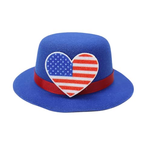 KAQNTUD Haarspange für Unabhängigkeitstage, patriotisches Thema, kleiner Zylinder mit Clip, für Familientreffen, 4. Juli, Kopfbedeckung KAQNTUD Haarspange für Unabhängigkeitstage, patriotisches Thema, kleiner Zylinder mit Clip, für Familientreffen, 4. Juli, Kopfbedeckung von KAQNTUD