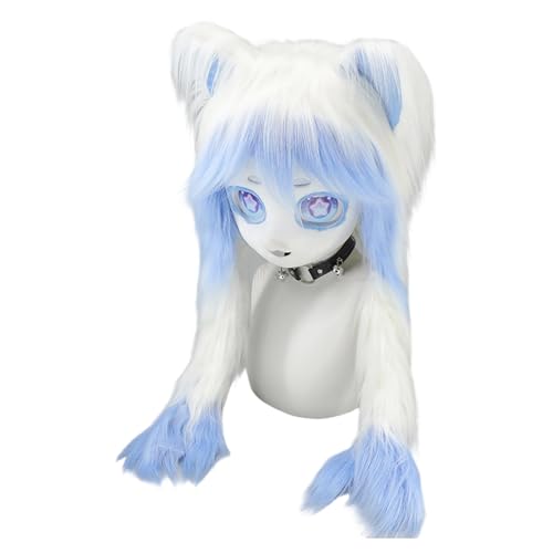 KAQNTUD Pelzfelle Katzen Kopfbedeckung für Kostümpartys Rollenspiel Anime Charakter Rollenspiel Kopfbedeckung Fursuit für Thema sogar KAQNTUD Pelzfelle Katzen Kopfbedeckung für Kostümpartys Rollenspiel Anime Charakter Rollenspiel Kopfbedeckung Fursuit für Thema sogar von KAQNTUD