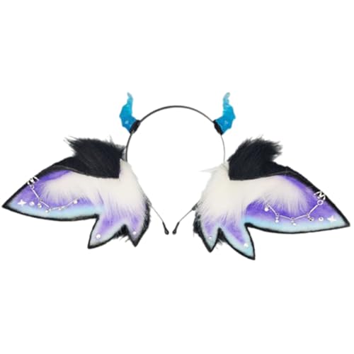 KAQNTUD Plüsch-Ohr-Haarband, Cosplay-Kopfschmuck, ideal für Rollenspiele, Anime-Fans und Party-Enthusiasten jeden Alters von KAQNTUD